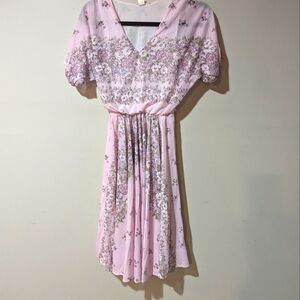 Lavender Vintage 70s Dress